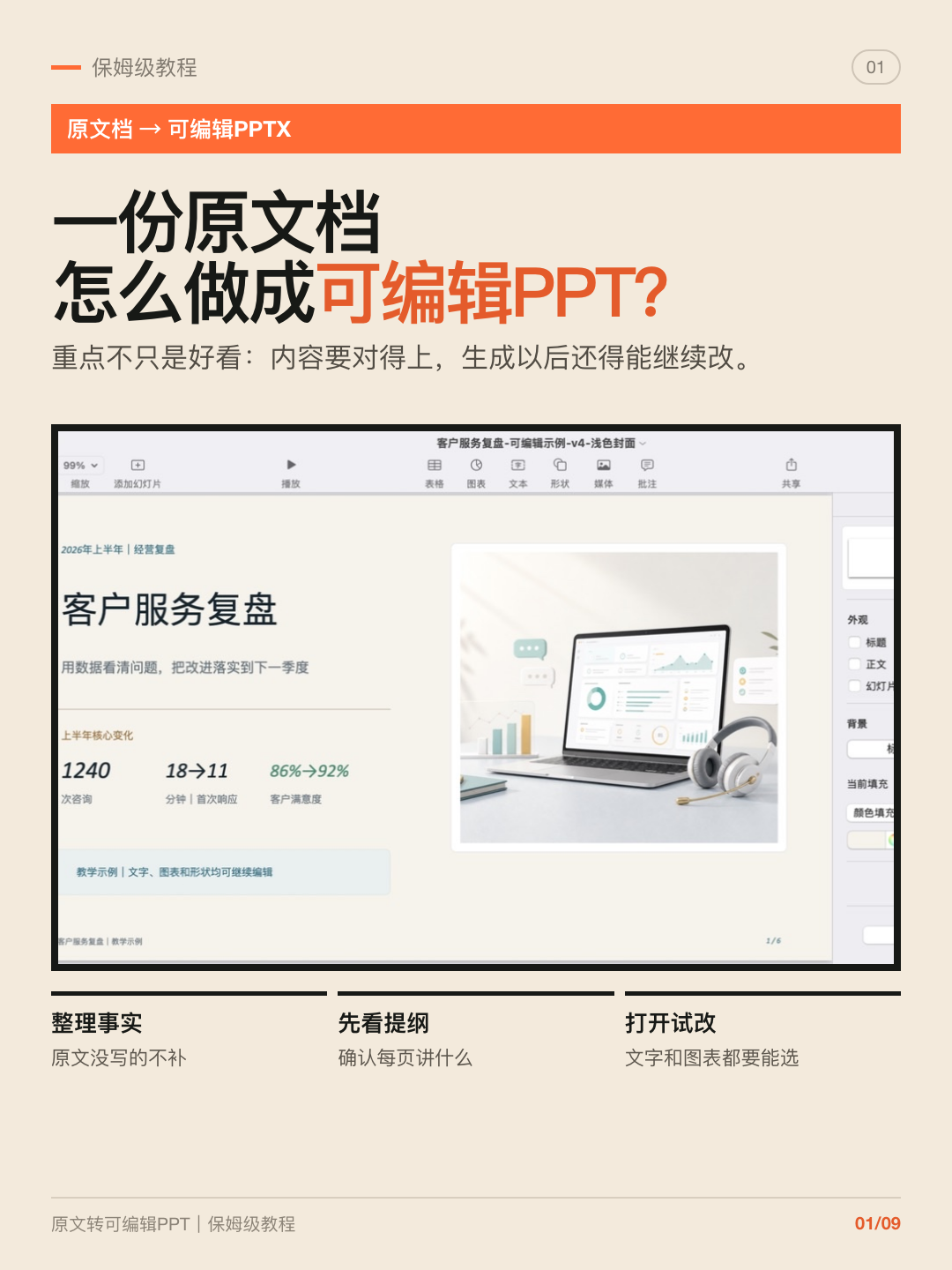 AI 原文档转可编辑 PPT最终版封面